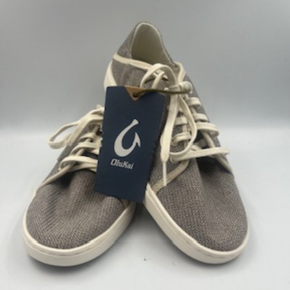 NEW Olukai Women’s Sneakers Size 9.5 Low Top Lace Up Convertible Beige NWT